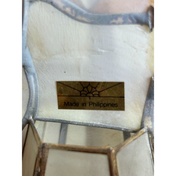 Vintage Capiz Shell & Metal Christmas Angel Figurine From Philippines READ - Picture 4 of 6